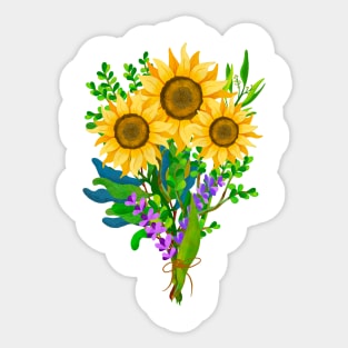 Sunflower Bouquet Sticker